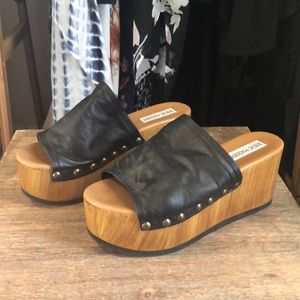 Steve Madden chunky leather platform sandals